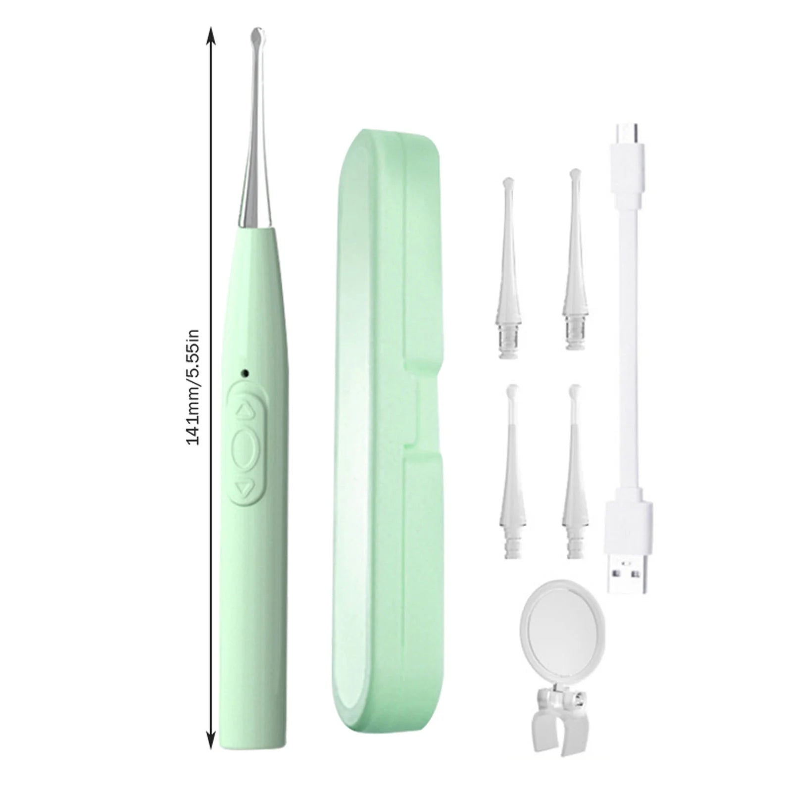 Clearance Ear Wax Removal Tools with Light Ear Pick Cleaning Kit for Humans Ear Spoon Tweezers for Ear Health Care Gift Stainless Steel Light Emitting Ear Picking Tweezers