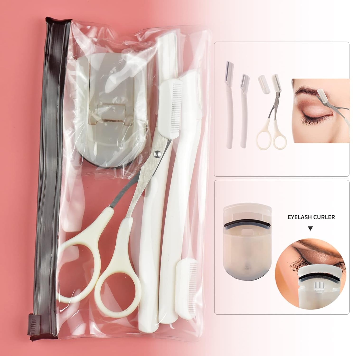 30Pcs Pink Makeup Brushes with Makeup Sponges Makeup Tool Set Makeup Brushes Set Natural Synthetic Eye Shadow Foundation Make-Up Facial Mixed Powder Blusher Concealer Eye Makeup Brush Set