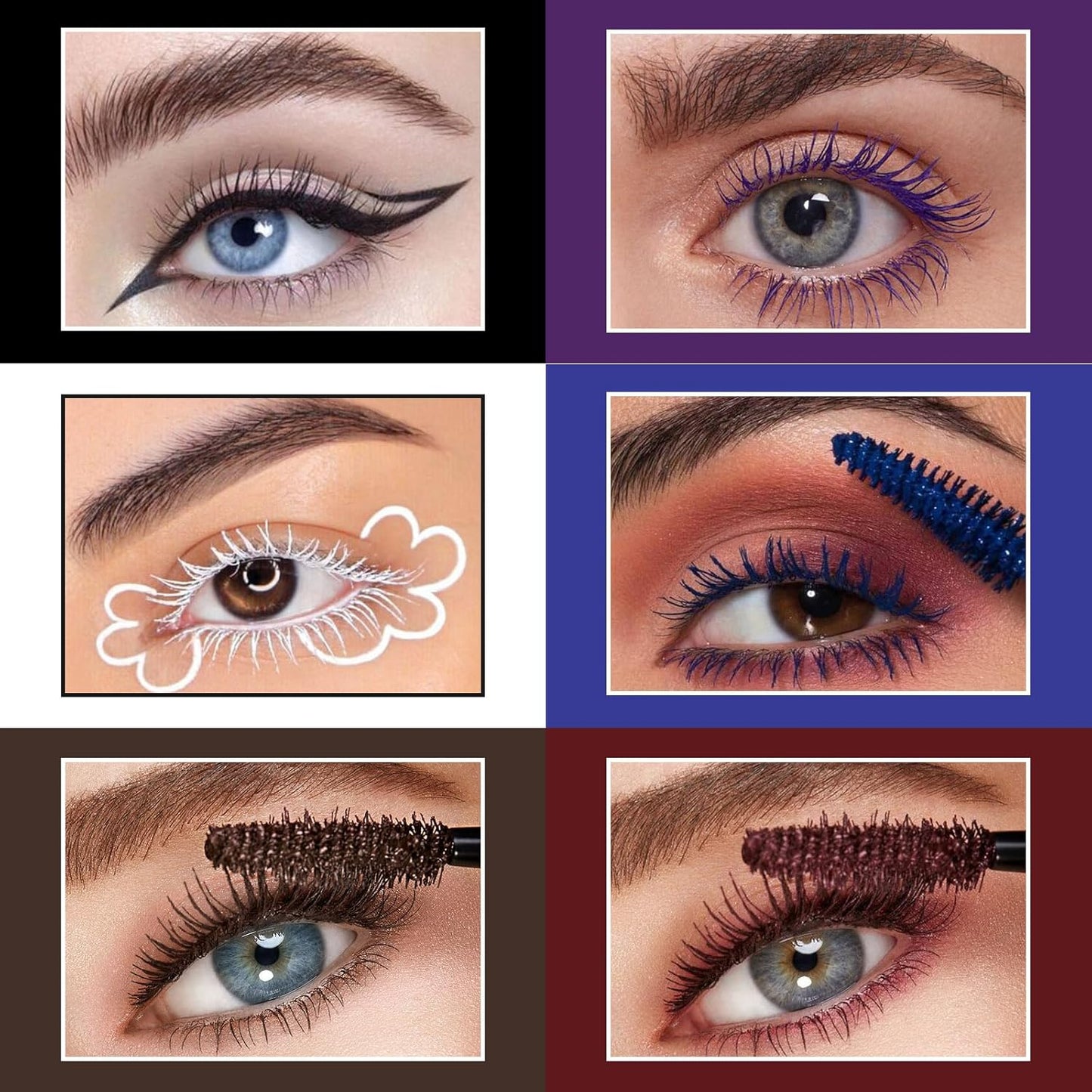 Black Mascara and Liquid Eyeliner Set, Waterproof Colored Eye Makeup Duo - Enhance Your Gaze with Natural Lasting Lift & Curl for Lashes and Pigmented Smudge-Proof Eye Liner