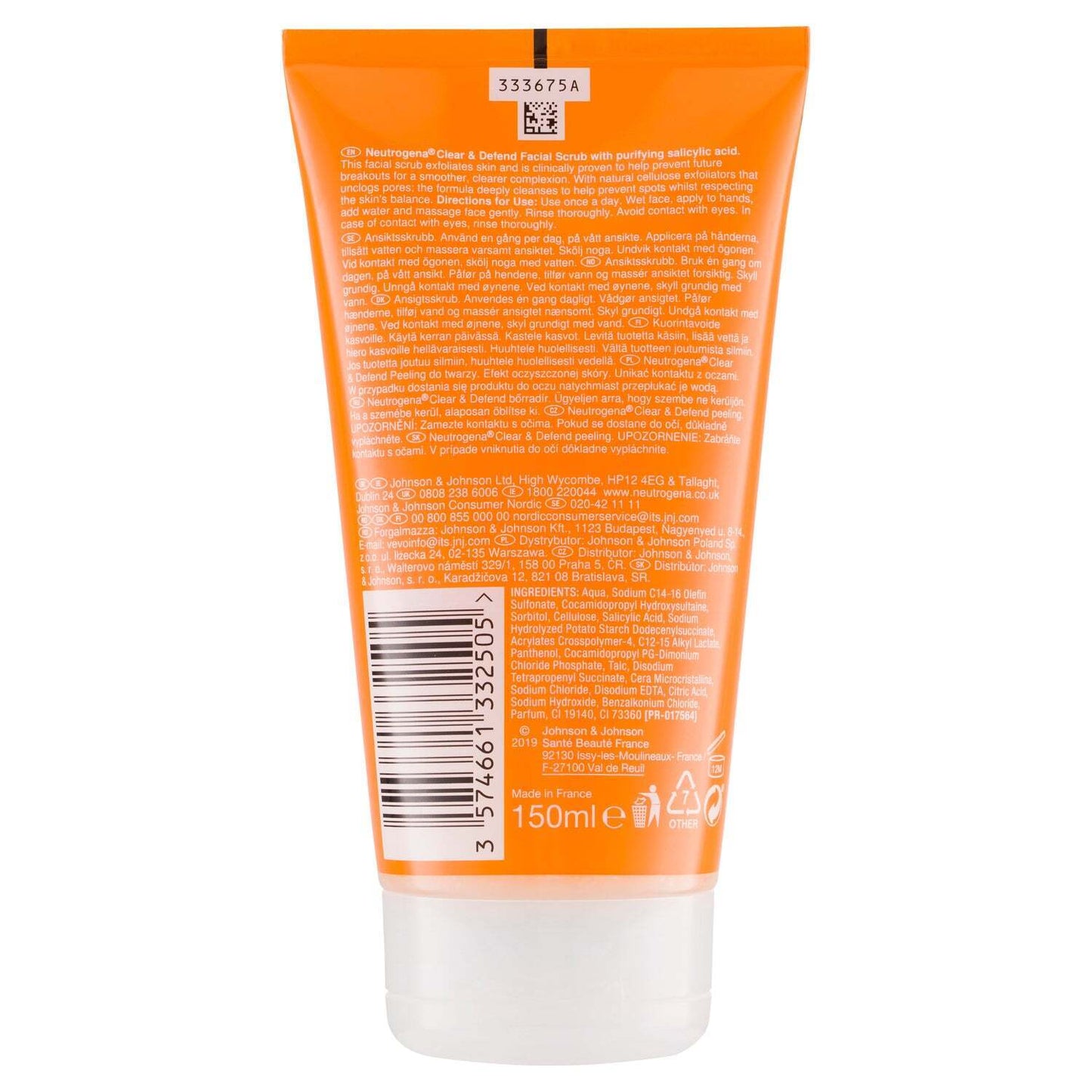 Neutrogena Clear & Defend Facial Scrub 150Ml