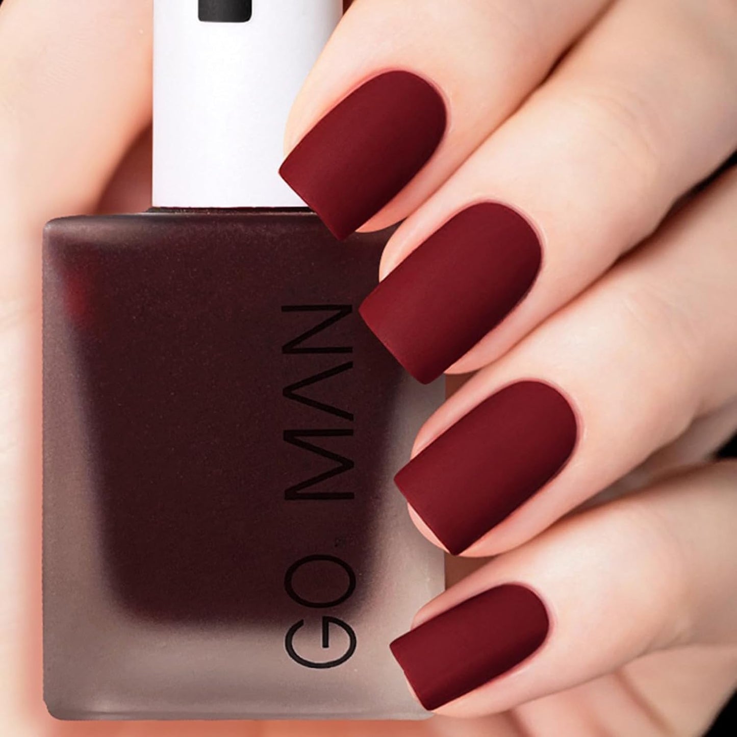 Dark Red Matte Nail Polish, Blood Red Nail Polish Matte, Quick Dry Frosted Cherry Red Gel Nail Polish, Velvet Nail Polish Cruelty Free, Matte Finish Nail Polish Red Shades