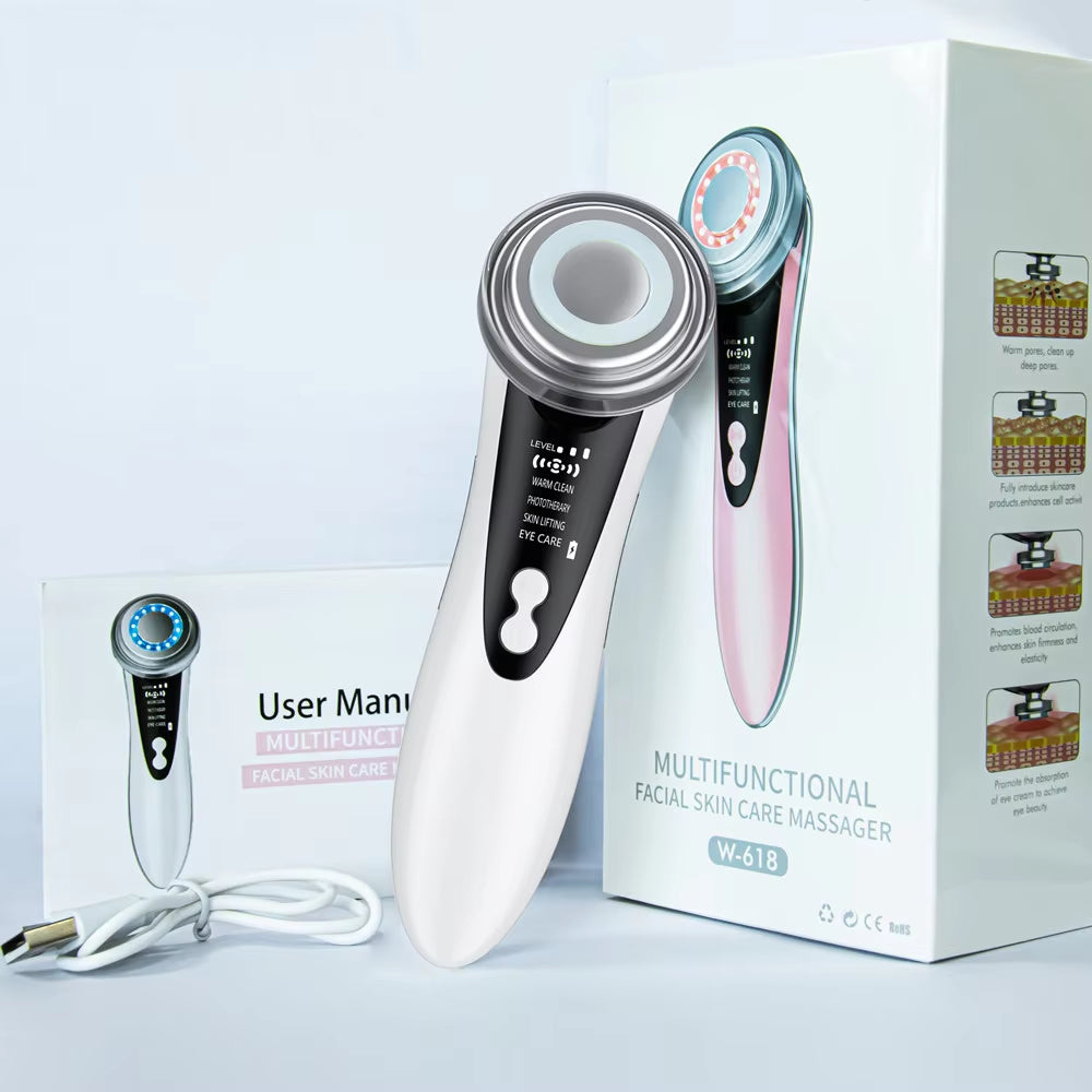 Multifunctional Facial Skin Care Massager Electric Facial Massage Device EMS Microcurrents Lift Skin Care Beauty Machine