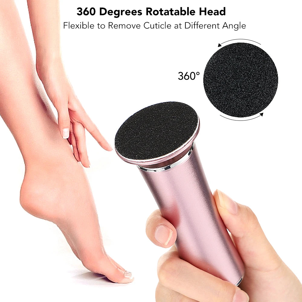 Electric Foot Callus Remover Foot Care File Heels Dead Skin Pedicure Tool Electronic Foot Grinder and Replacement Sandpaper