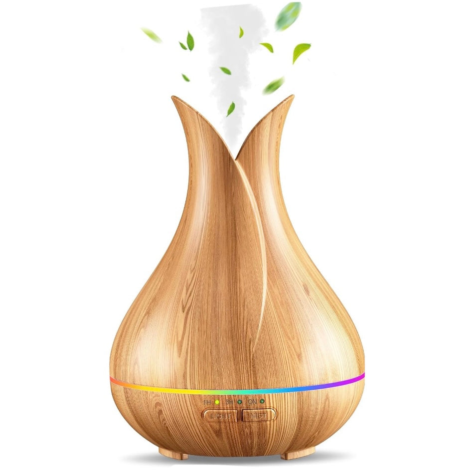 Wood Essential Oil Diffusers, Cute Small Aromatherapy Diffuser(150Ml)