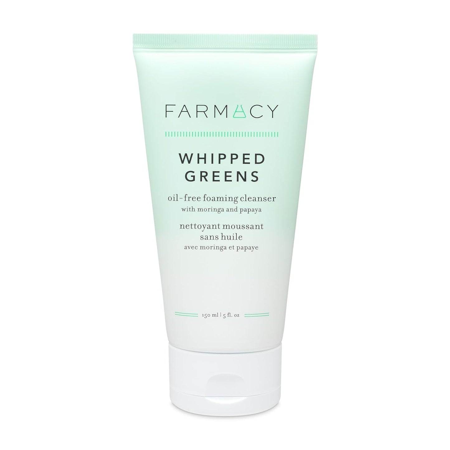 Foaming Face Wash for Oily Skin - Whipped Greens Oil-Free Gentle Facial Cleanser + Exfoliator - Infused with Green Clay to Remove Impurities, Control Oil + Maintain Skin Hydration (150Ml)