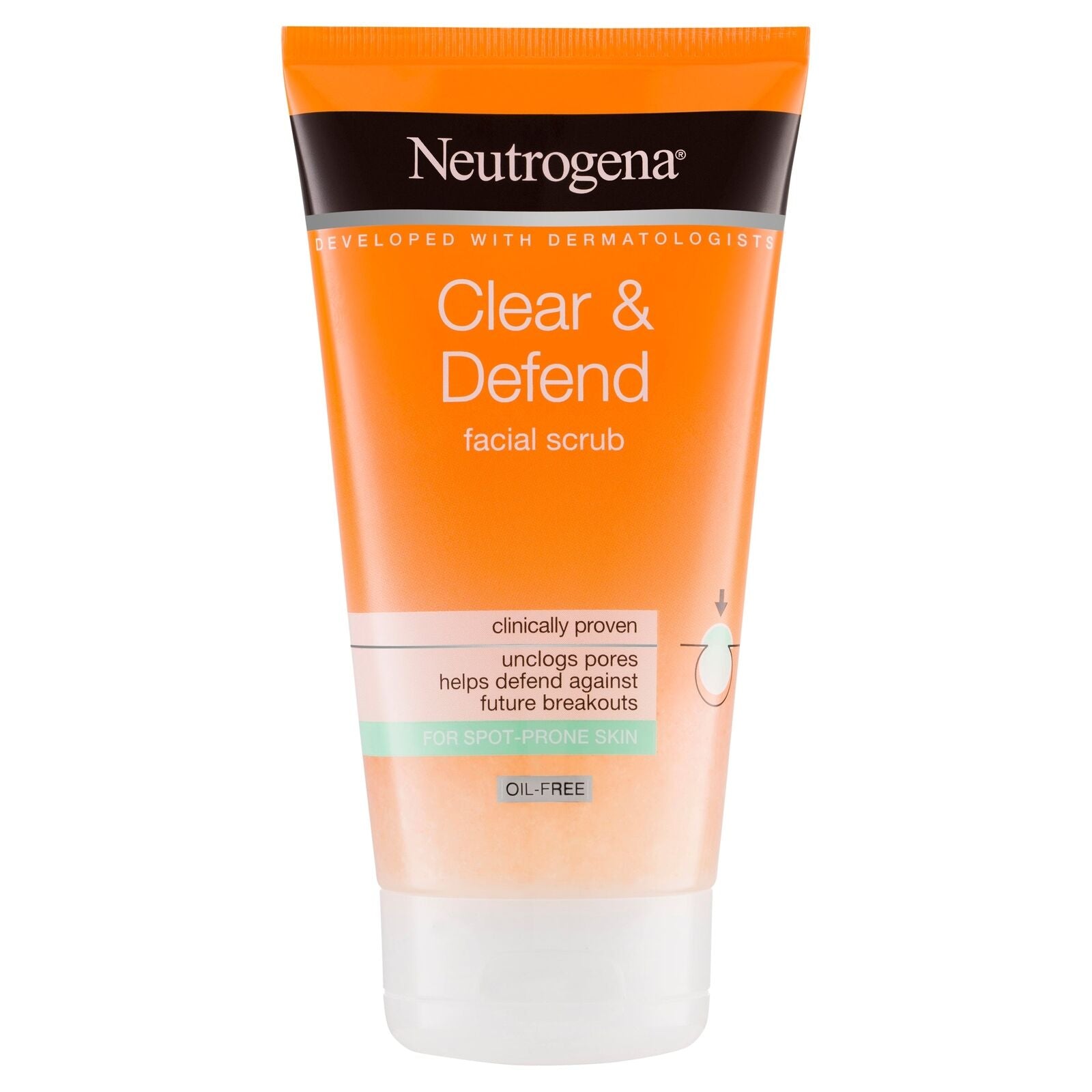 Neutrogena Clear & Defend Facial Scrub 150Ml