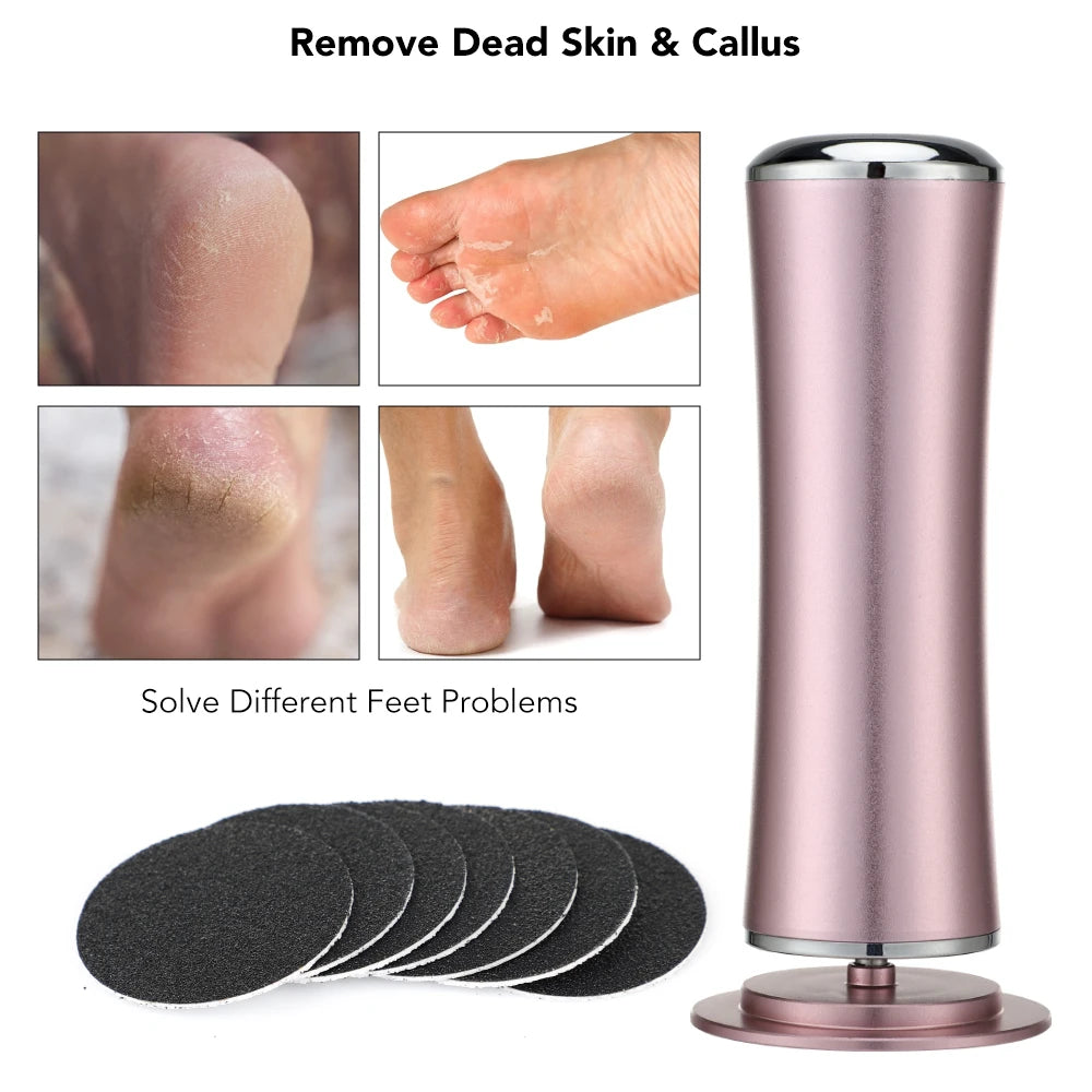 Electric Foot Callus Remover Foot Care File Heels Dead Skin Pedicure Tool Electronic Foot Grinder and Replacement Sandpaper